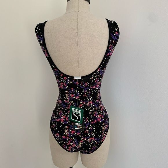 Puma XTG 90’s Cross Training Bodysuit Black Neon Bright Colorful Retro Y2K - Picture 5 of 9